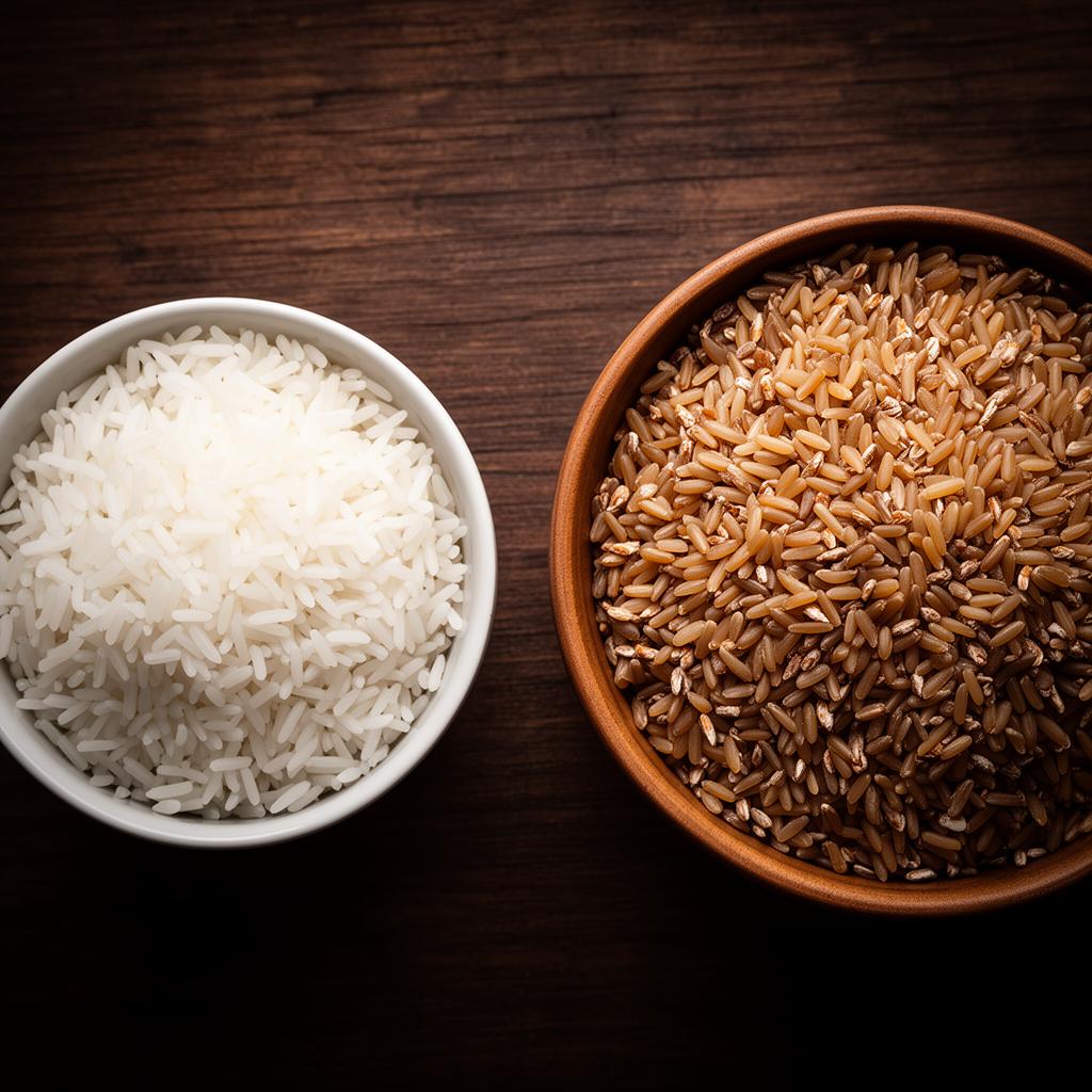 Alb vs. Orez brun: Vârf glicemic vs. Densitate nutrițională