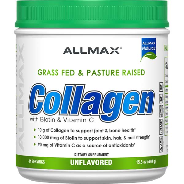 AllMax Nutrition Allmax Collagen Peptides Powder + Vitamins, хранителна таблица