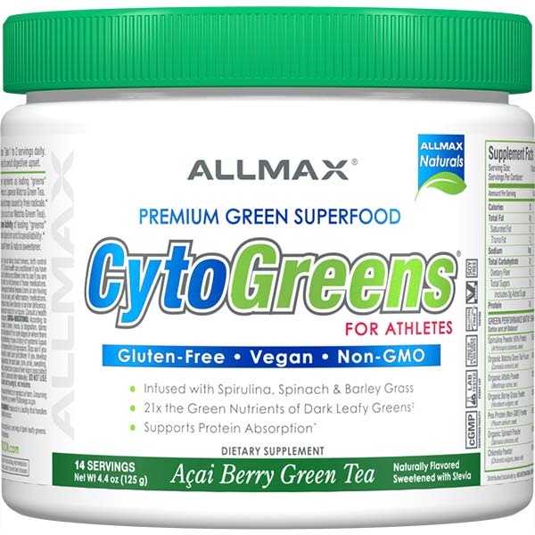 Allmax Nutrition Allmax CytoGreens Super Green Powder, хранителна таблица