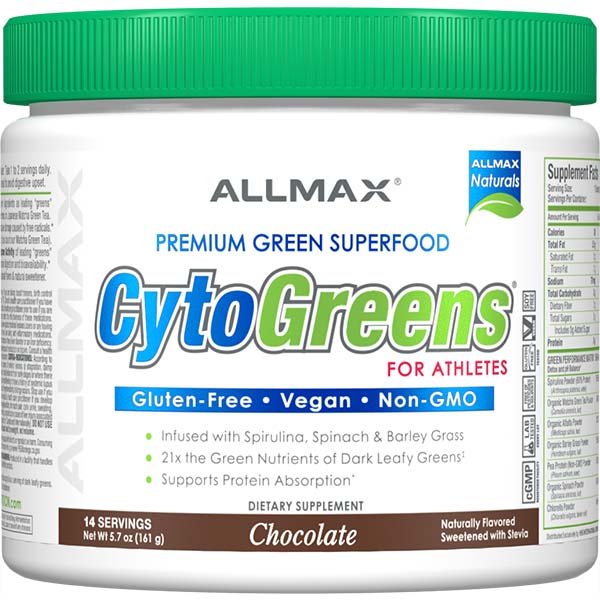 Allmax Nutrition Allmax CytoGreens Super Green Powder, хранителна таблица
