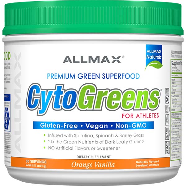 Allmax Nutrition Allmax CytoGreens Super Green Powder, хранителна таблица