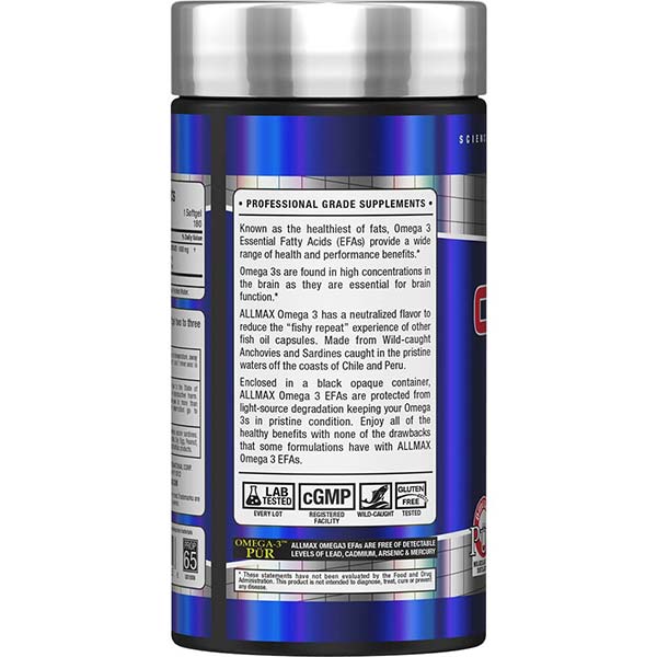AllMax Nutrition Allmax Omega-3 Fatty Acids Supplement професионално описание