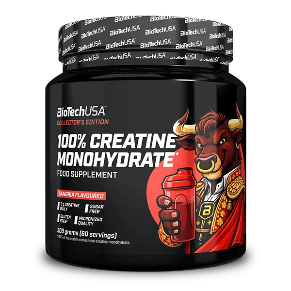 Опаковка BioTech USA 100% Creatine Monohydrate - 300 g Sangria