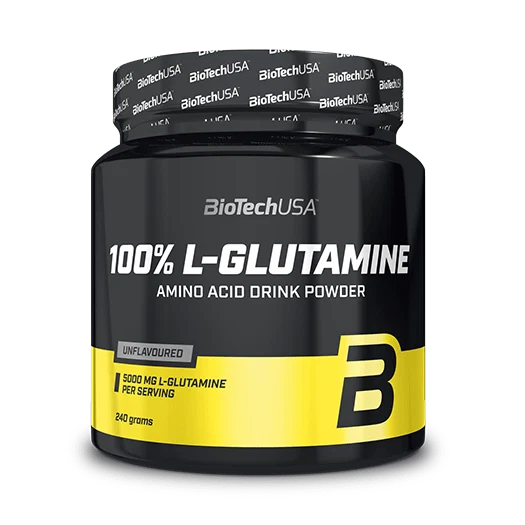 BioTech USA 100% L-Glutamine 240 гр. - опаковка отпред