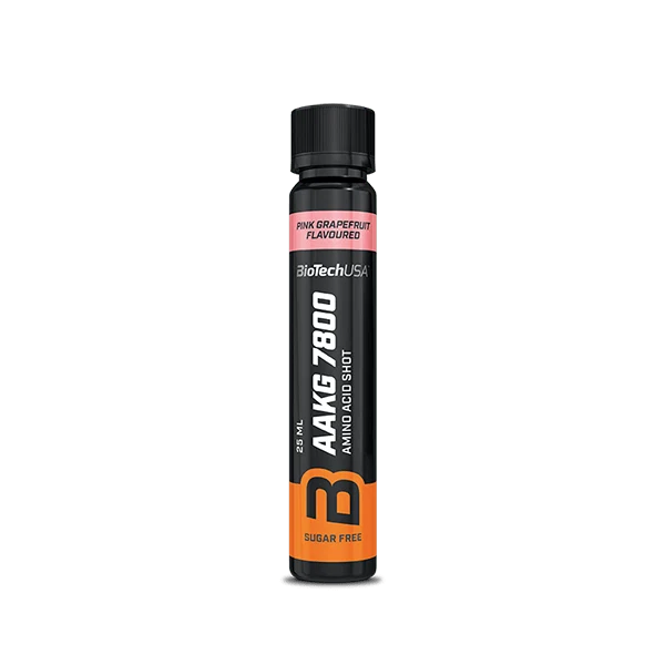 BioTech USA AAKG 7800 - 25 ml ампула с червена течност и етикет на бял фон