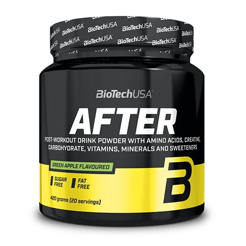 BioTech USA After - 420 g, опаковка с вкус на зелена ябълка