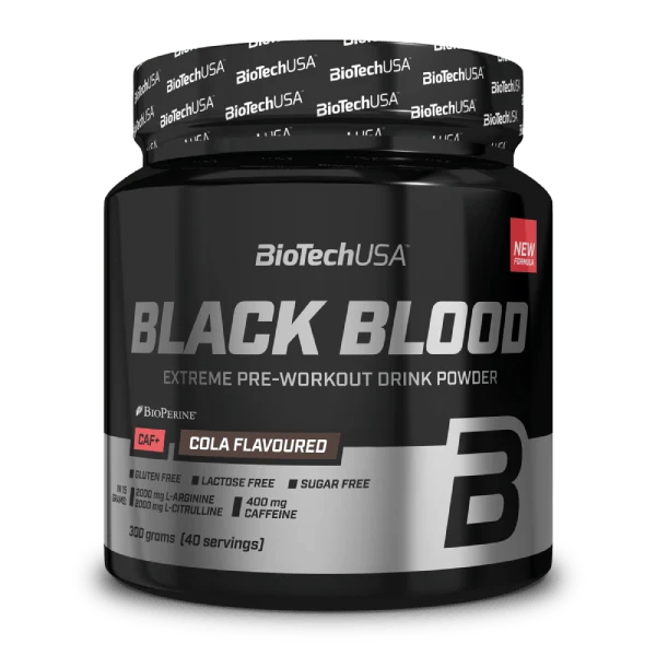 BioTech USA Black Blood CAF+ предтренировъчен бустер, опаковка