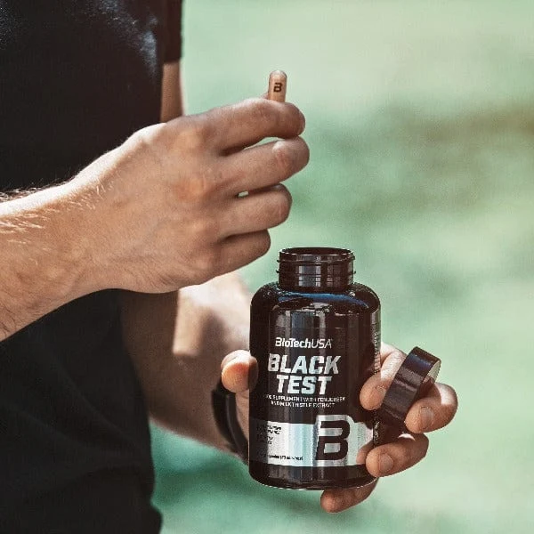 BioTech USA Black Test опаковка отзад с информация за състава