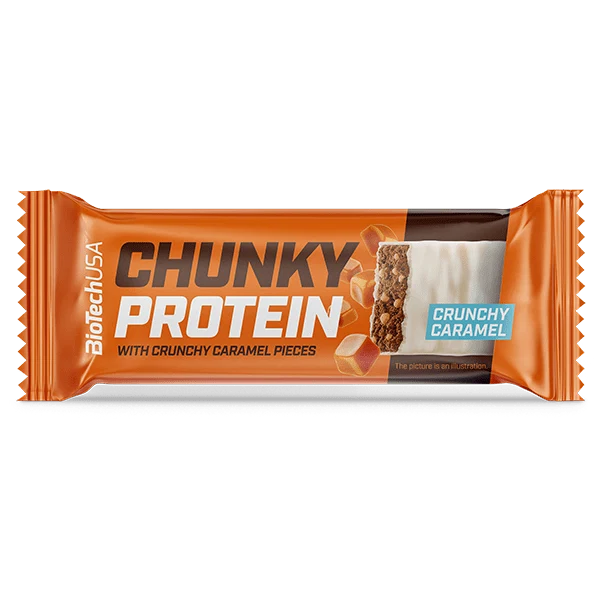 BioTech USA Chunky Protein Bar с вкус Black Biscuit, показан отпред