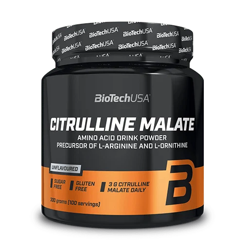 BioTech USA Citrulline Malate 300g без вкус - предна опаковка на прахообразна добавка