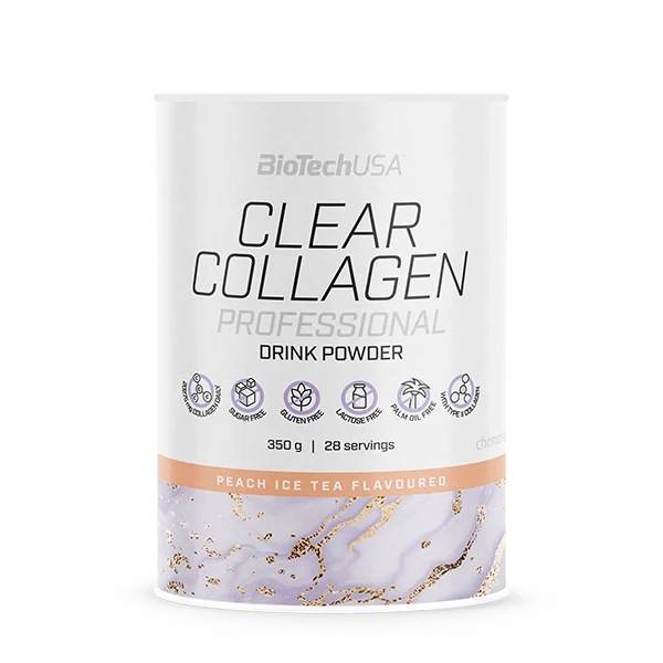 Опаковка BioTech USA Clear Collagen Professional с вкус прасковен студен чай