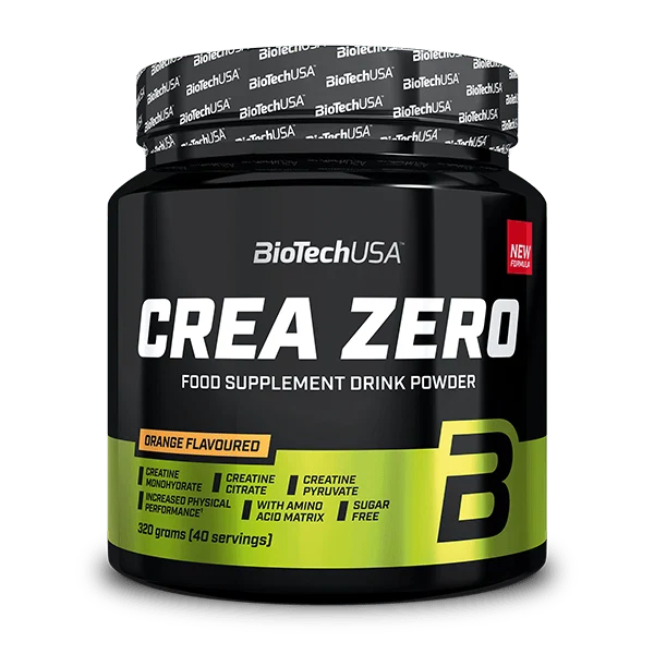 Опаковка на BioTech USA Crea Zero - 320 g, спортна добавка за енергия и издръжливост