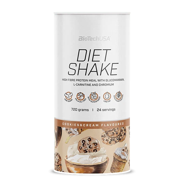 Групова снимка на всички вкусове BioTech USA Diet Shake 720 г