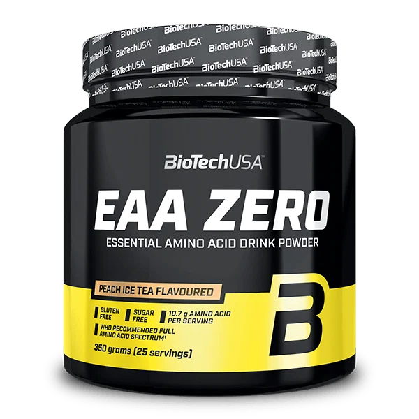 BioTech USA EAA ZERO 350g – изображение на продукта с плодове, символизиращи вкуса синьо грозде