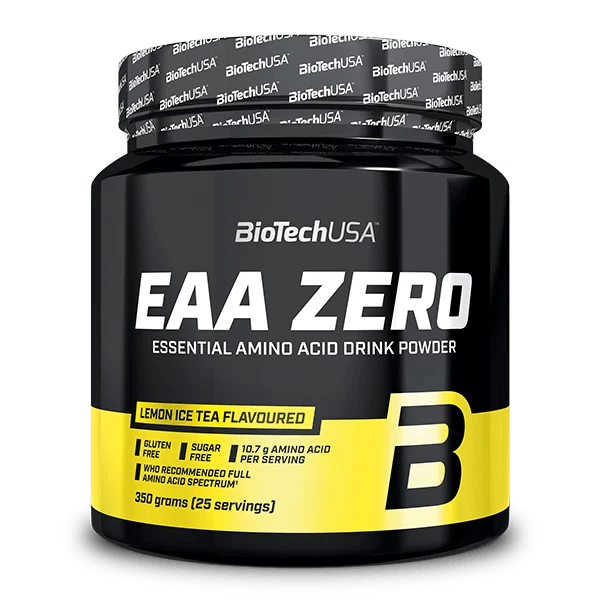 BioTech USA EAA ZERO 350g – изображение на продукта с плодове, символизиращи вкуса ябълка