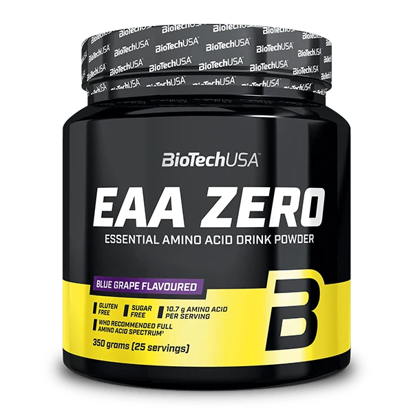 BioTech USA EAA ZERO 350g – изображение на продукта с плодове, символизиращи вкуса диня