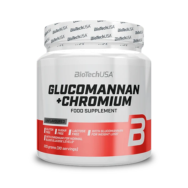 Опаковка на BioTech USA Glucomannan + Chromium на прах, 225 g