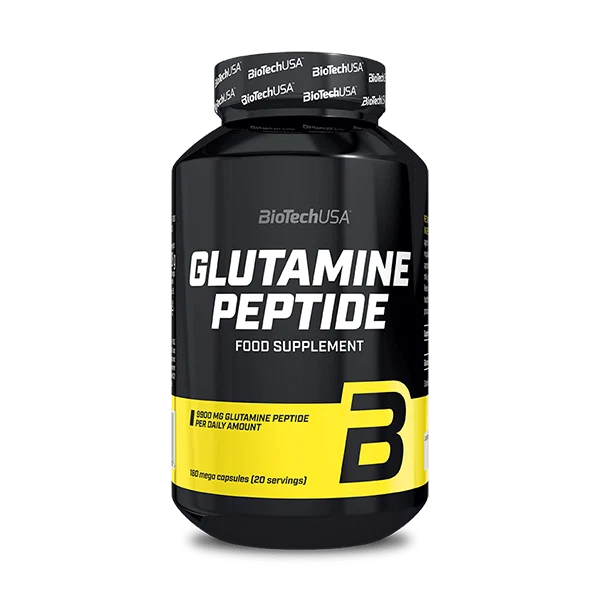 Опаковка на BioTech USA Glutamine Peptide - 180 мегакапсули