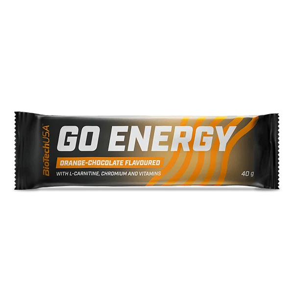 BioTech USA Go Energy - 40 g енергиен бар, вкус портокал-шоколад