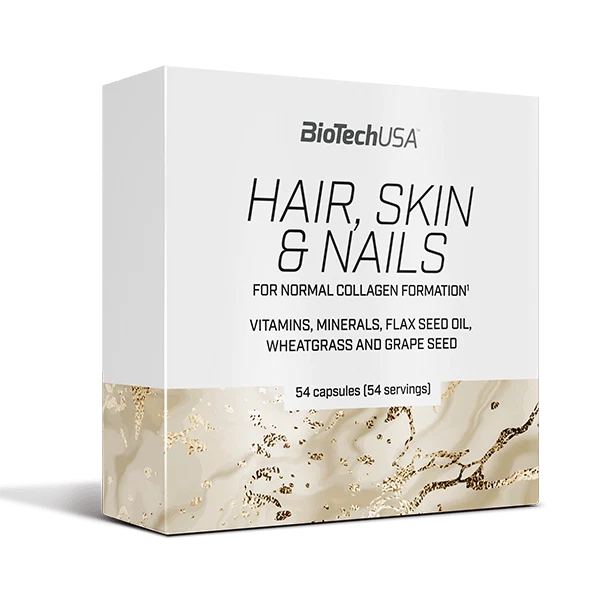 Опаковка BioTech USA Hair, Skin & Nails - 54 капсули