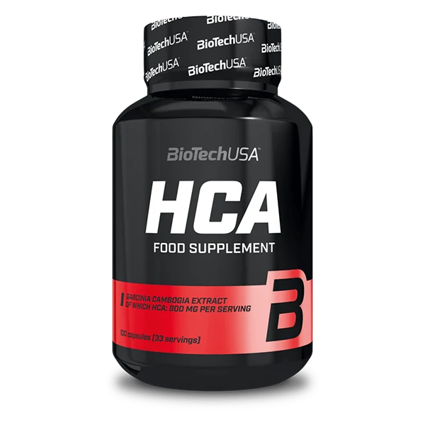 Опаковка на BioTech USA HCA - 100 капсули, на бял фон