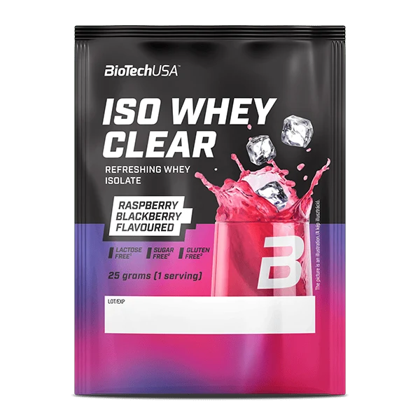 BioTech USA Iso Whey Clear - 25 g, вкус Raspberry-Blackberry, опаковка саше