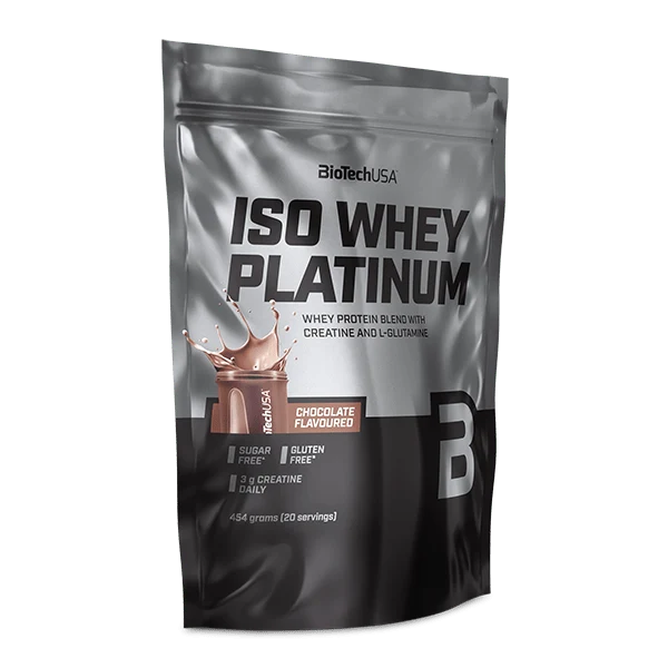 Опаковка BioTech USA Iso Whey Platinum 454 g с вкус Шоколад