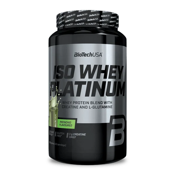 BioTech USA Iso Whey Platinum 908 g с вкус на шамфъстък