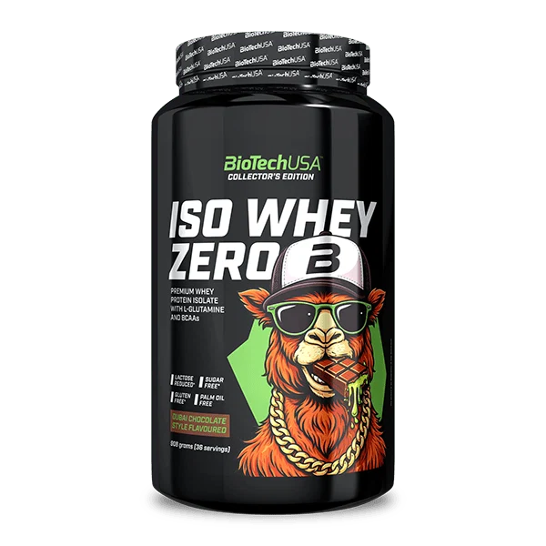 Опаковка на BioTech USA Iso Whey Zero Dubai Chocolate Style 908 г