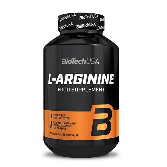 Опаковка на BioTech USA L-Arginine с 90 мегакапсули