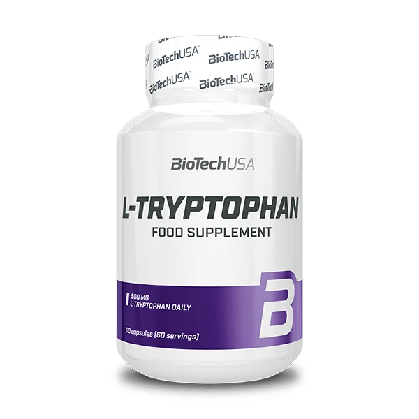 Опаковка BioTech USA L–Tryptophan, 60 мегакапсули