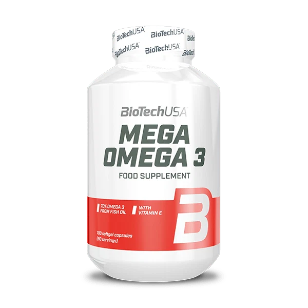 BioTech USA Mega  Omega 3 - 180 softgel capsules