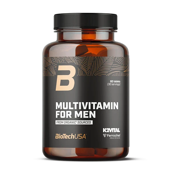 Таблетки BioTech USA Multivitamin For Men, изсипани до опаковката