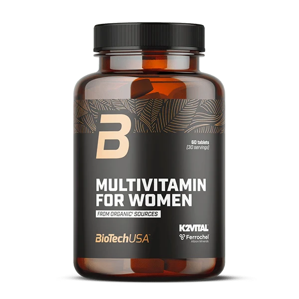 Изображение на BioTech USA Multivitamin For Women с акцент върху съставките и ползите за женското здраве