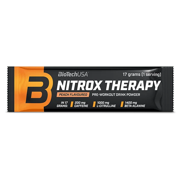 BioTech USA Nitrox Therapy - 17 g, задна част на опаковката с информация за продукта