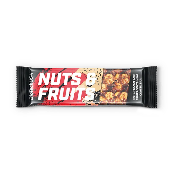 BioTech USA Nuts & Fruits - 40 г енергиен бар с ядки и плодове