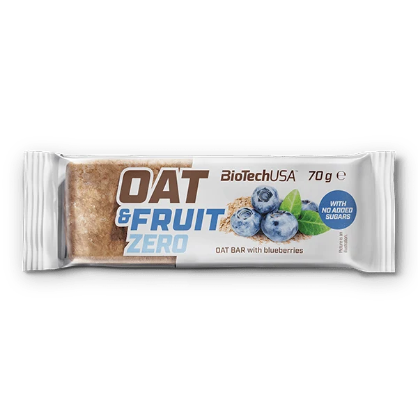 BioTech USA Oat&Fruit Zero – барче от 70 гр. с овесени ядки и плодове, изглед отпред