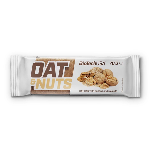 BioTech USA OAT & Nuts 70g - овесен бар с ядки за енергия