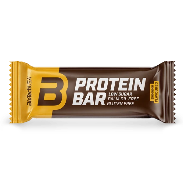 BioTech USA Protein Bar - 70g, разрез на бара, показващ текстурата