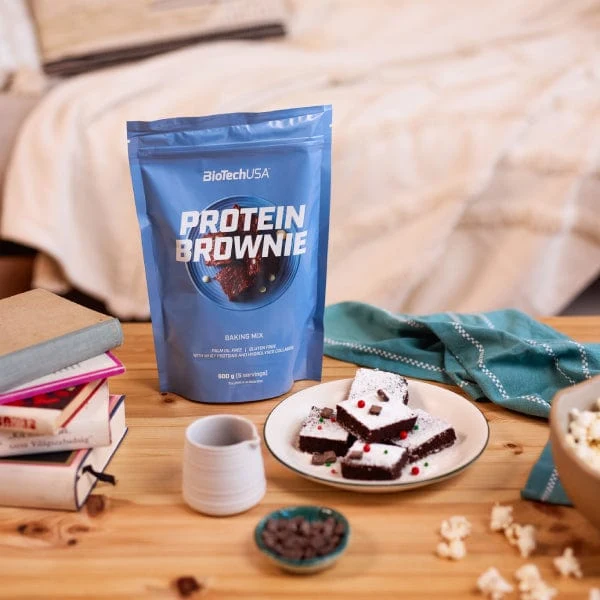 Опаковка на BioTech USA Protein Brownie baking mix 600g отблизо