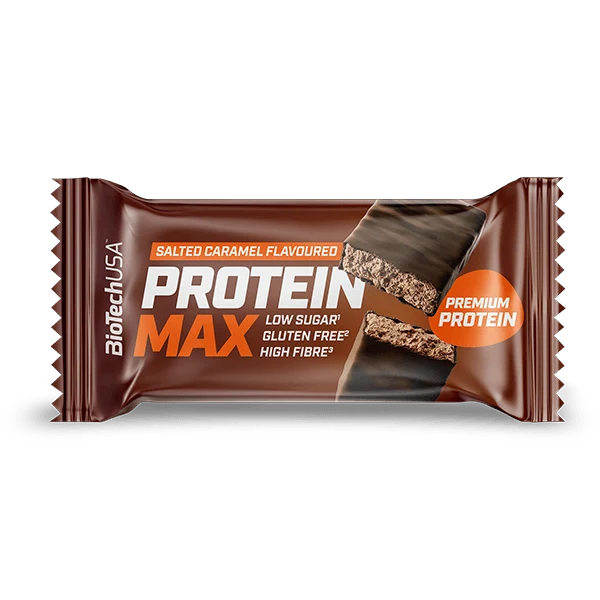 Опаковка на BioTech USA Protein Max с акцент върху марката