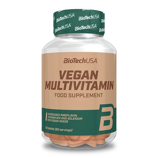 Опаковка BioTech USA Vegan Multivitamin - 60 таблетки, преден план