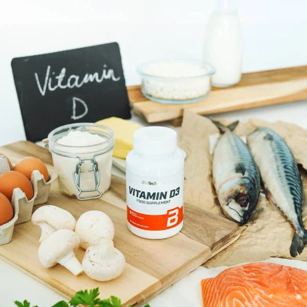 BioTech USA Vitamin D3 - 120 таблетки, задна част на опаковката с хранителна информация