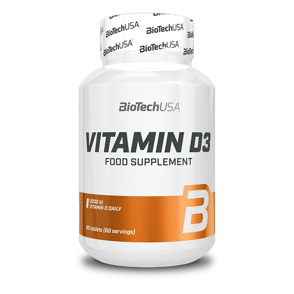 BioTech USA Vitamin D3 - 60 таблетки, опаковка отпред