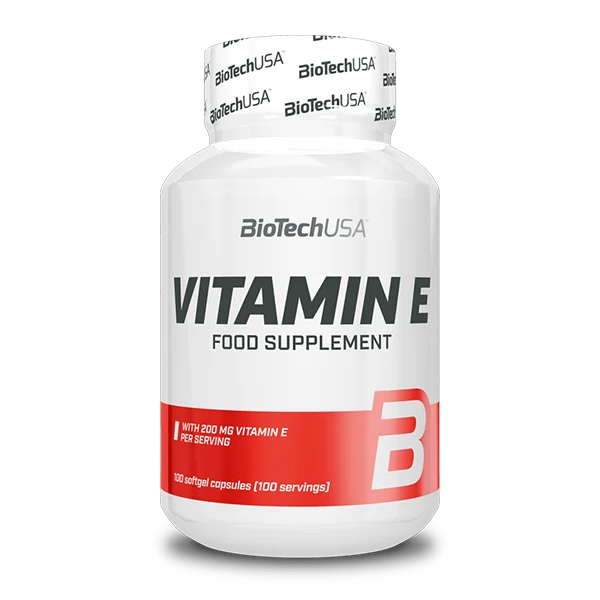 Опаковка BioTech USA Vitamin E с 100 меки капсули