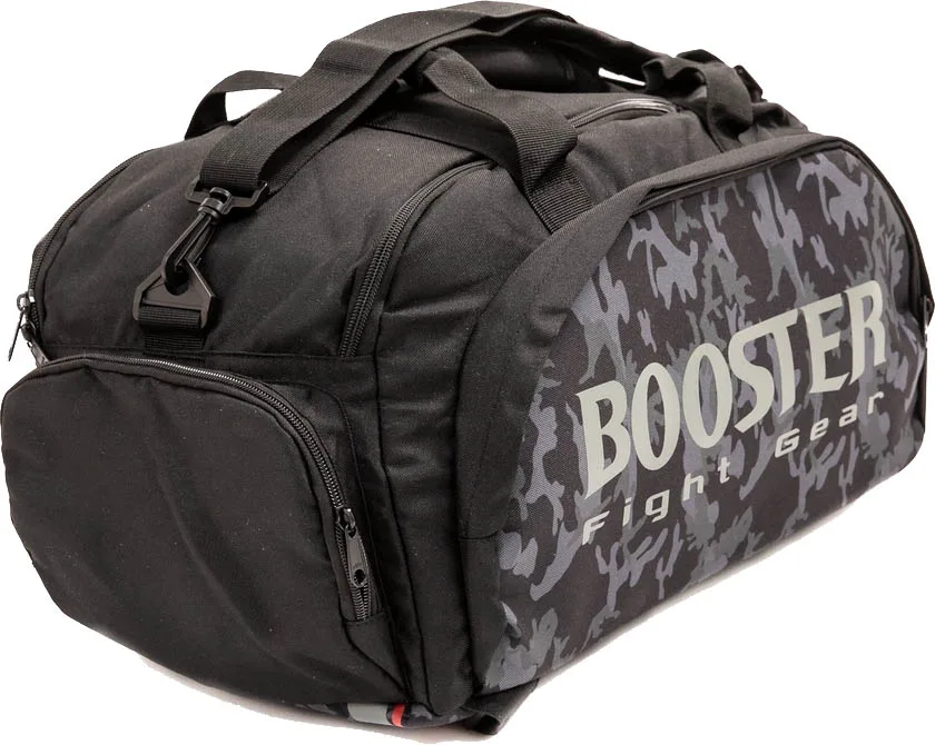 Изглед отгоре на отворен сак Booster B-Force Duffle Large Camo, показващ вътрешното пространство