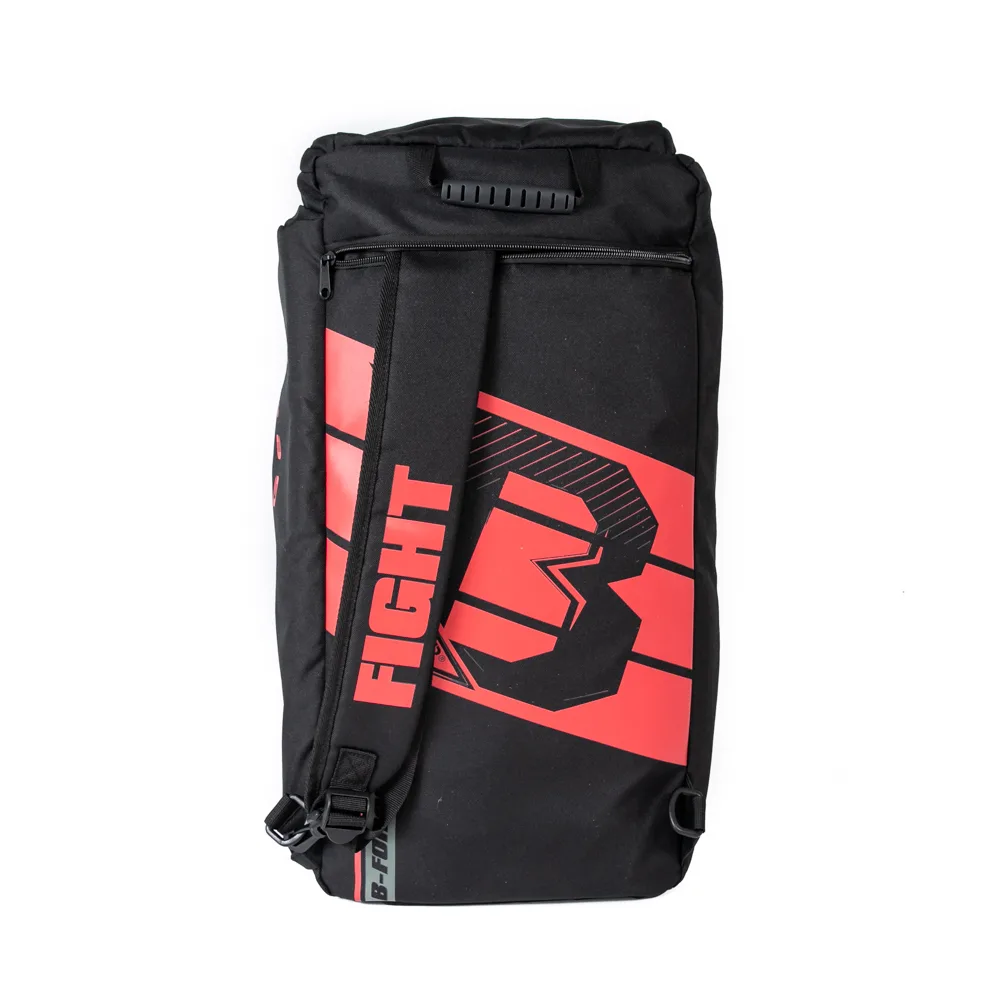 Сак Booster B-Force Duffle Large Red, изглед отзад с презрамки за раница