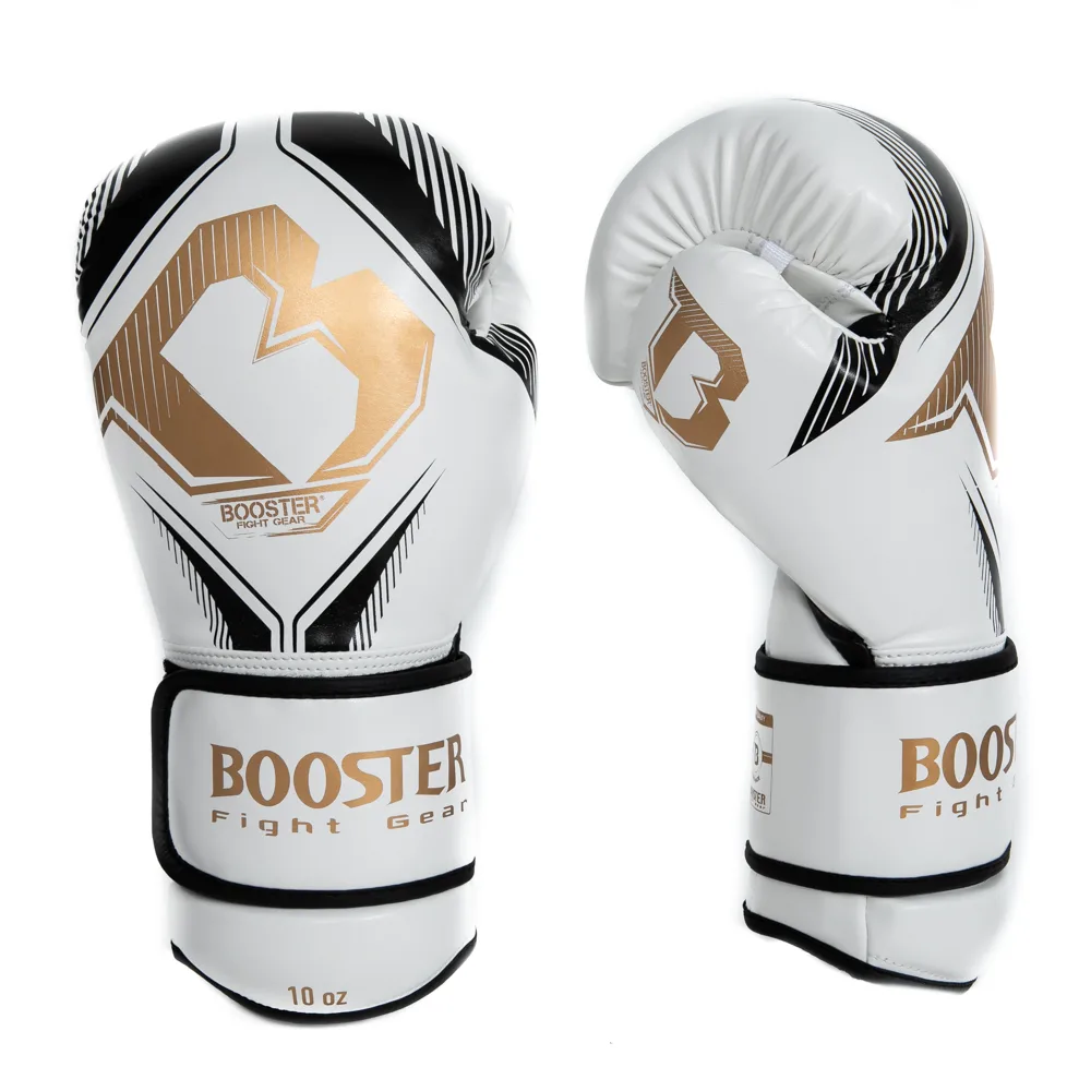 Вътрешна част на бели боксови ръкавици Booster Bangkok Series 2, показваща подплатата