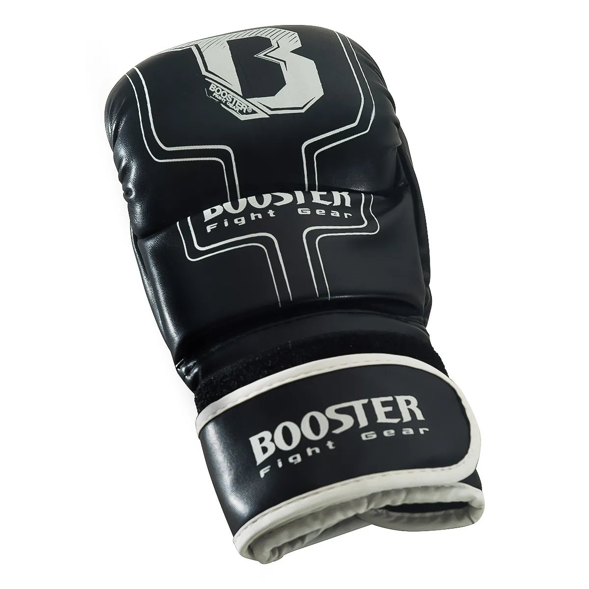 ММА ръкавици Booster BFF 8, изглед отдолу, показващ закопчаването на китката