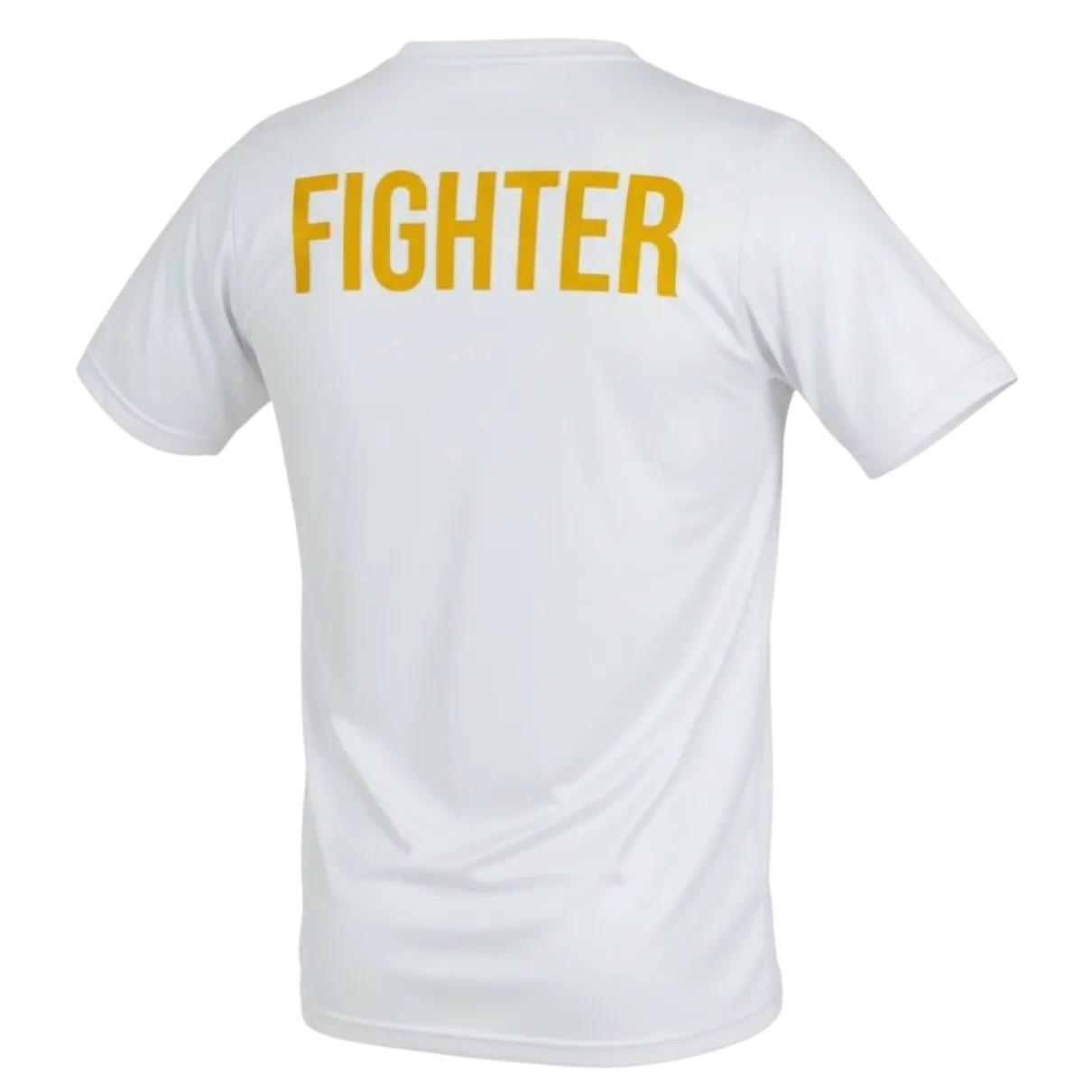 Близка снимка на бяла тениска Booster BFG BANGKOK TEE 2, показваща детайли от дизайна и логото на Booster.